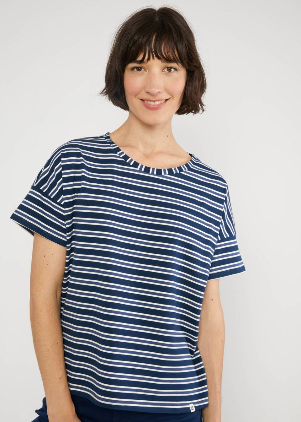 Blutsgeschwister Shirt "The Generous One" blau/gestreift
