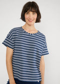 Blutsgeschwister Shirt "The Generous One" blau/gestreift