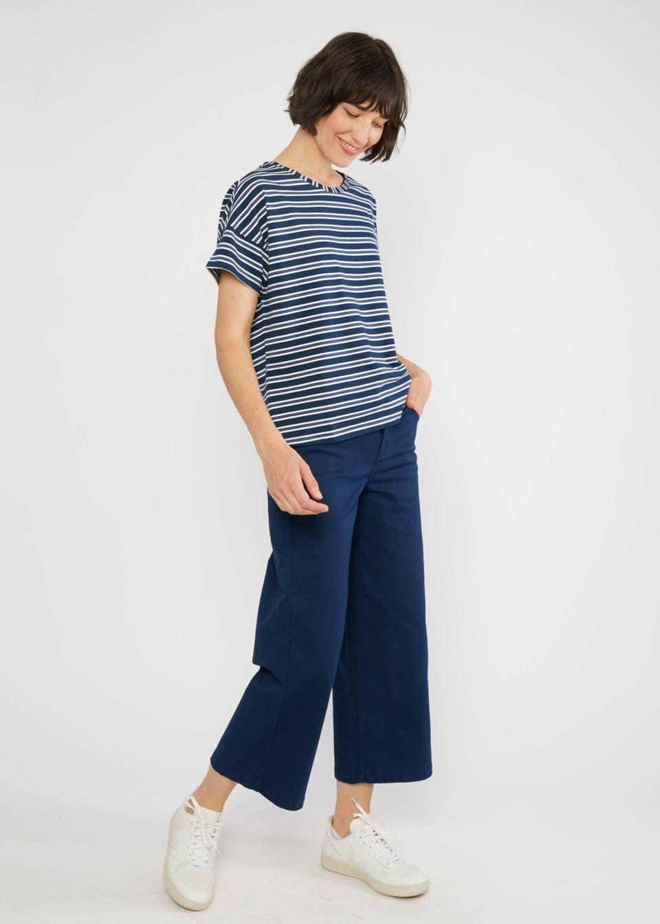 Blutsgeschwister Shirt "The Generous One" blau/gestreift