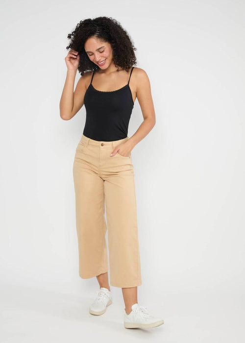 Blutsgeschwister Hose "High Waist Culotte" beige
