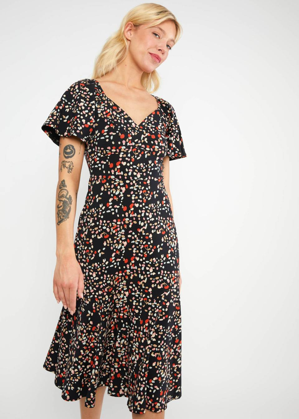 Blutsgeschwister Kleid "Shape Appeal" schwarz/bunt