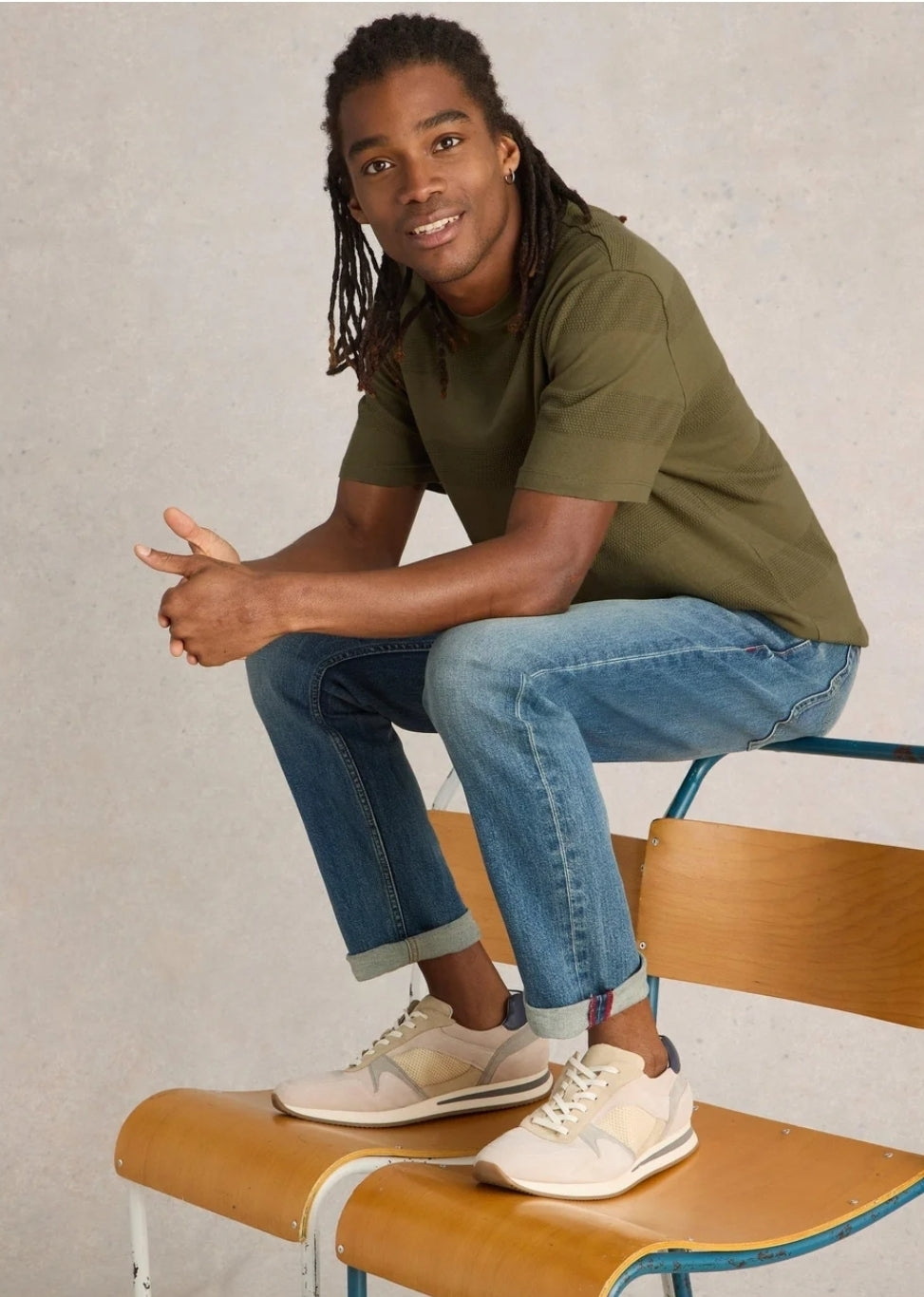 White Stuff T-Shirt grün/Streife