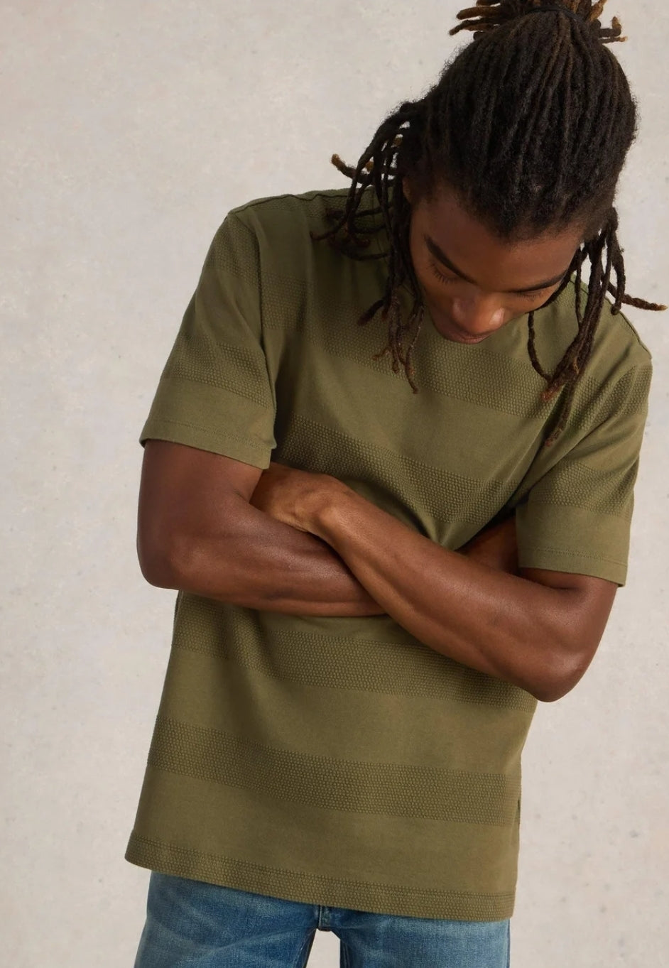 White Stuff T-Shirt grün/Streife