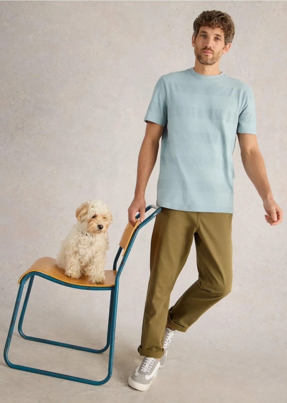 White Stuff T-Shirt hellblau/Streife