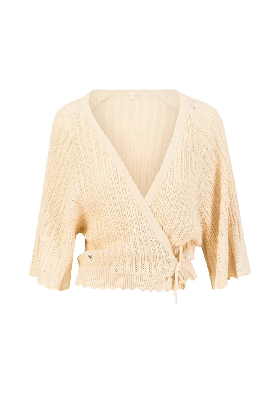 Blutsgeschwister Strickjacke "Fary Wrap" creme