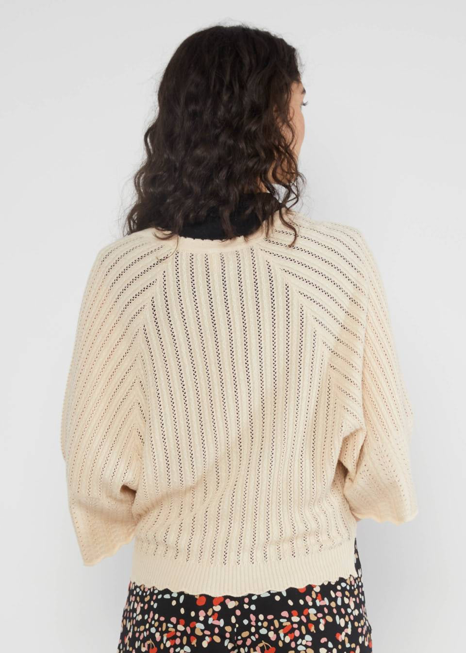 Blutsgeschwister Strickjacke "Fary Wrap" creme