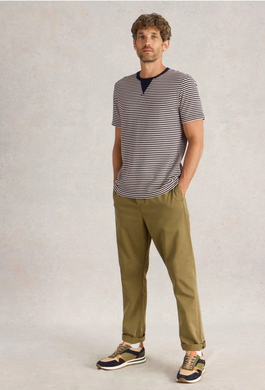 White Stuff T-Shirt blau/weiß gestreift