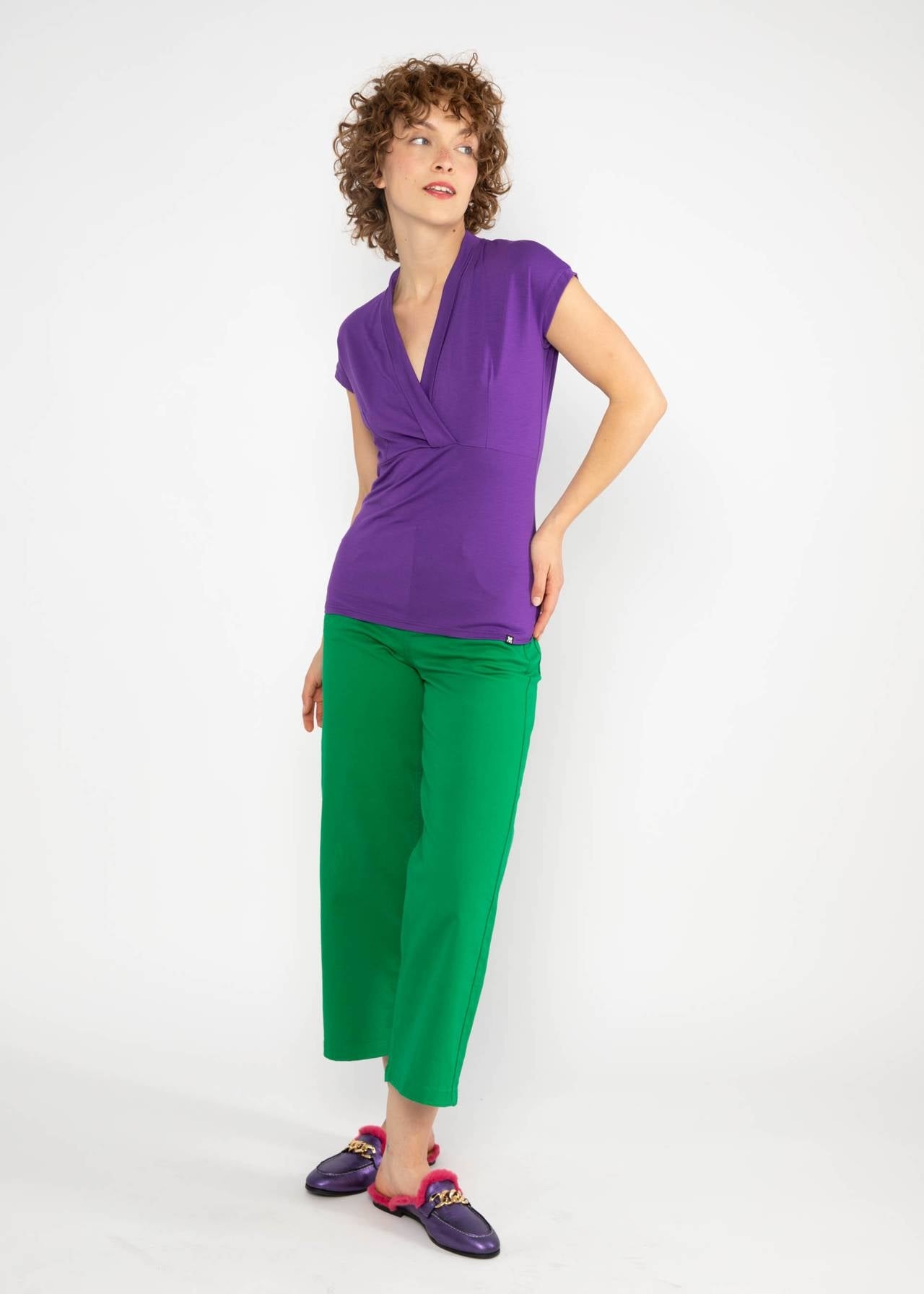 Blutsgeschwister Shirt "Mon Cher Cache-Cœur" lila