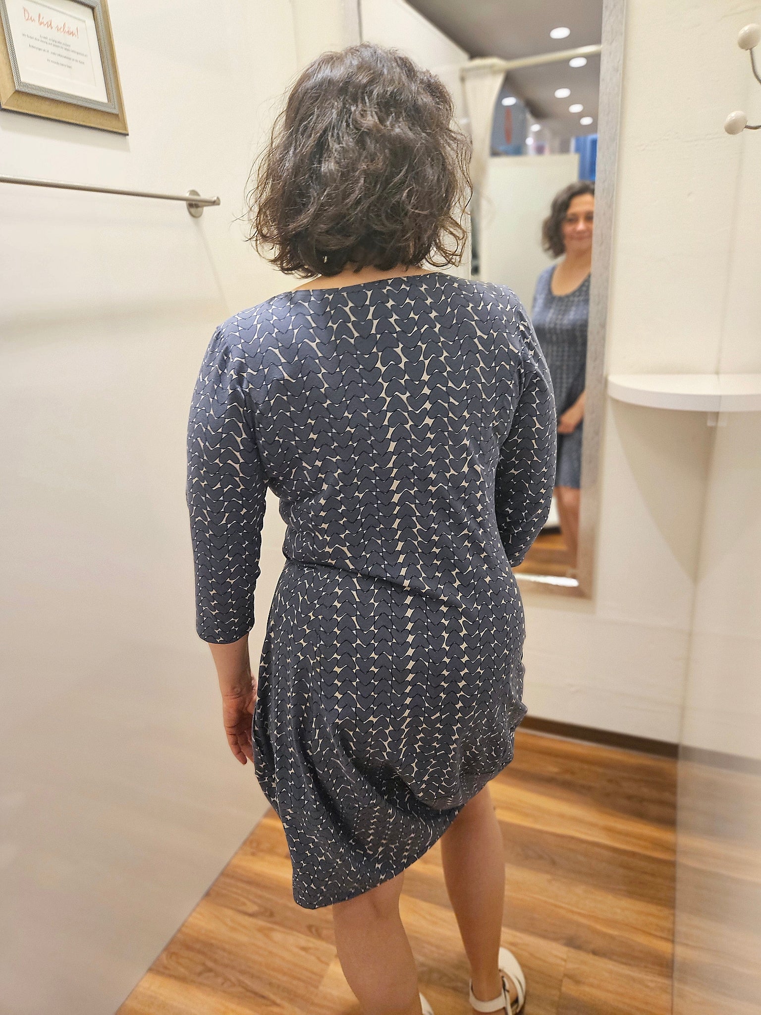 Miranda Merra Kleid "Herz" grau/gemustert