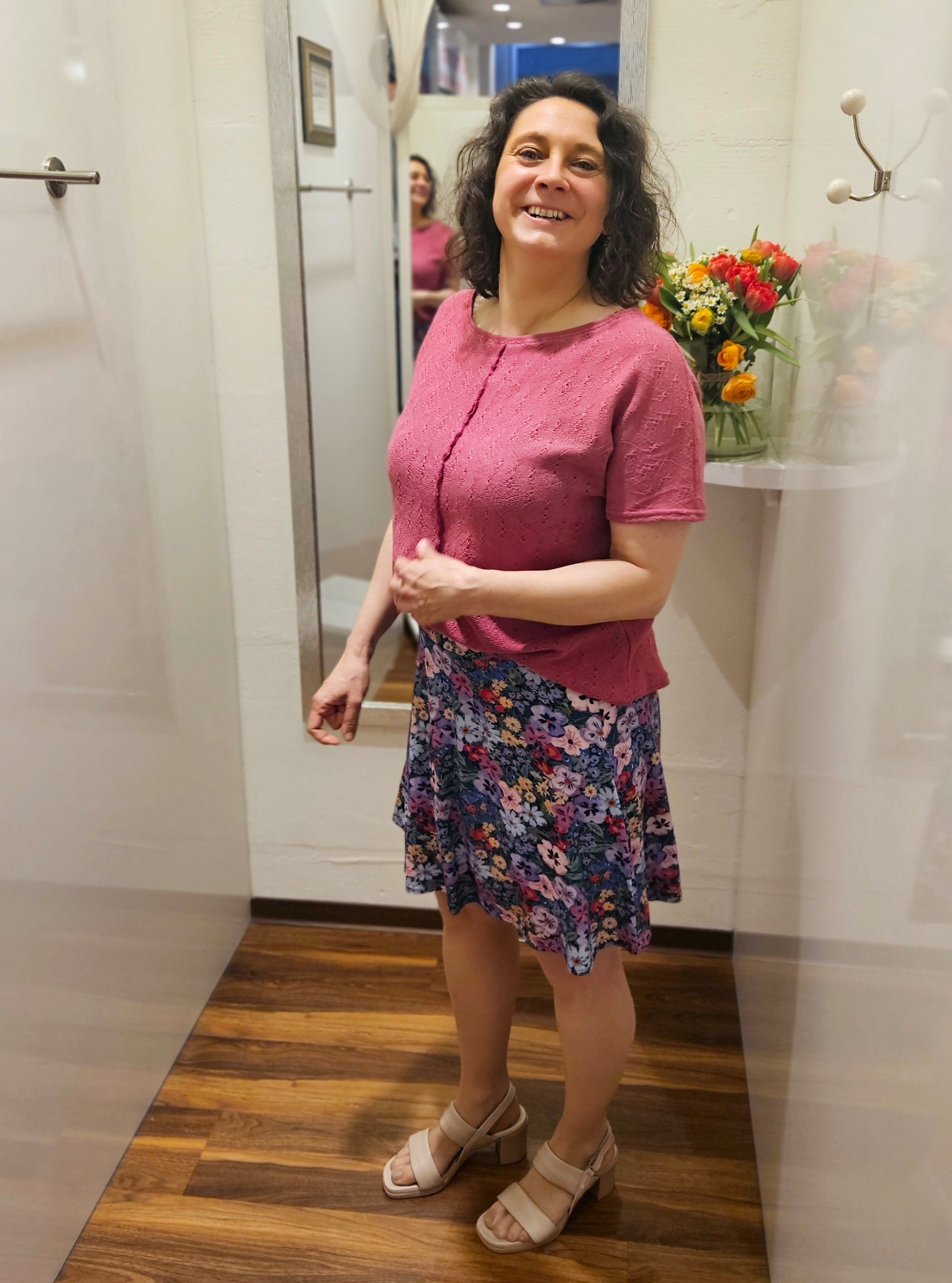 Miranda Merra Big-Shirt aus Strick malve