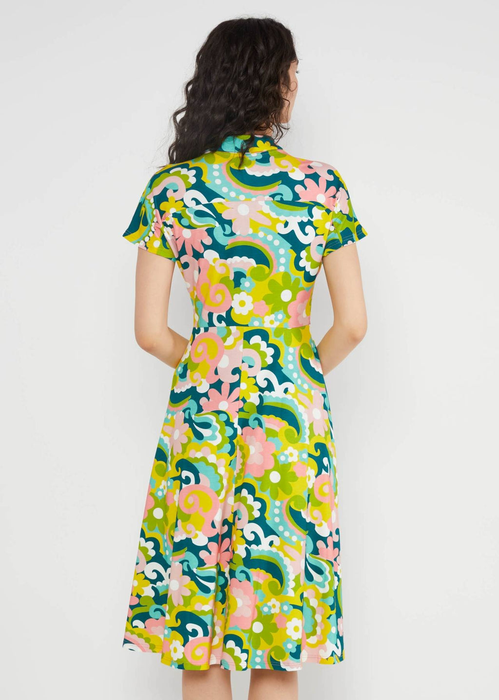 Blutsgeschwister Kleid "Hedoiste d'Ètè" grün/bunt gemustert
