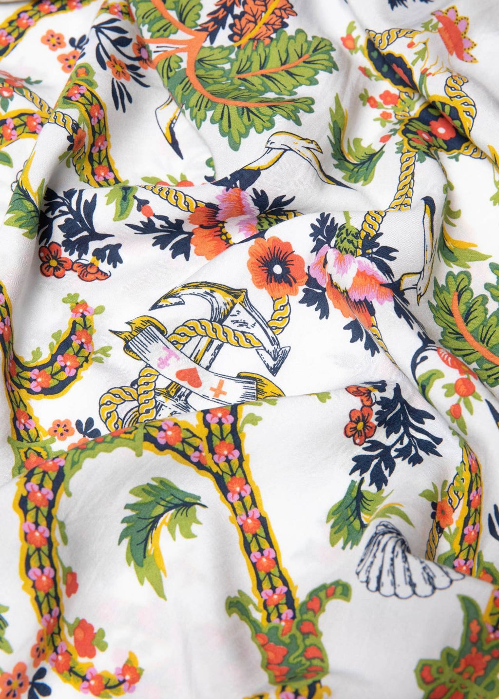 Blutsgeschwister Kleid "Breeze of Tenderness" weiß/gemustert