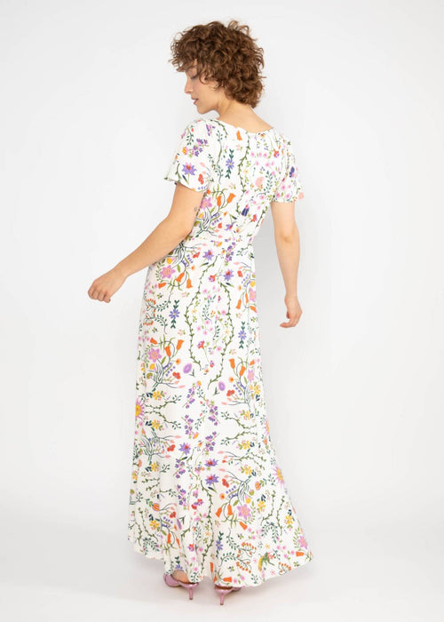 Blutsgeschwister Kleid "Walzing Maltida" weiß/geblümt