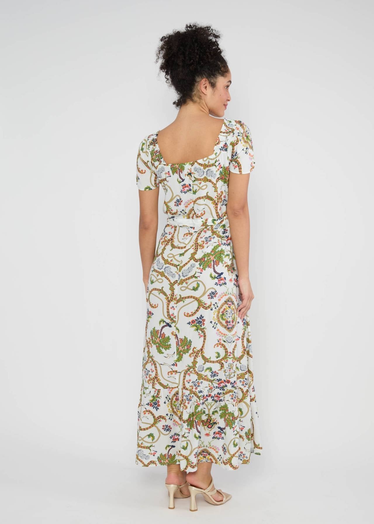 Blutsgeschwister Kleid "Breeze of Tenderness" weiß/gemustert