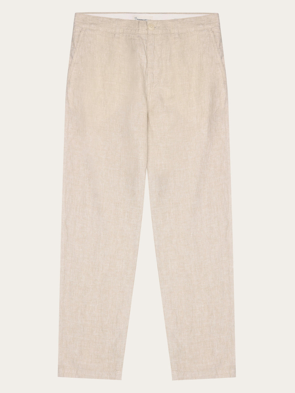 Knowledge Cotton Hose aus Leinen beige