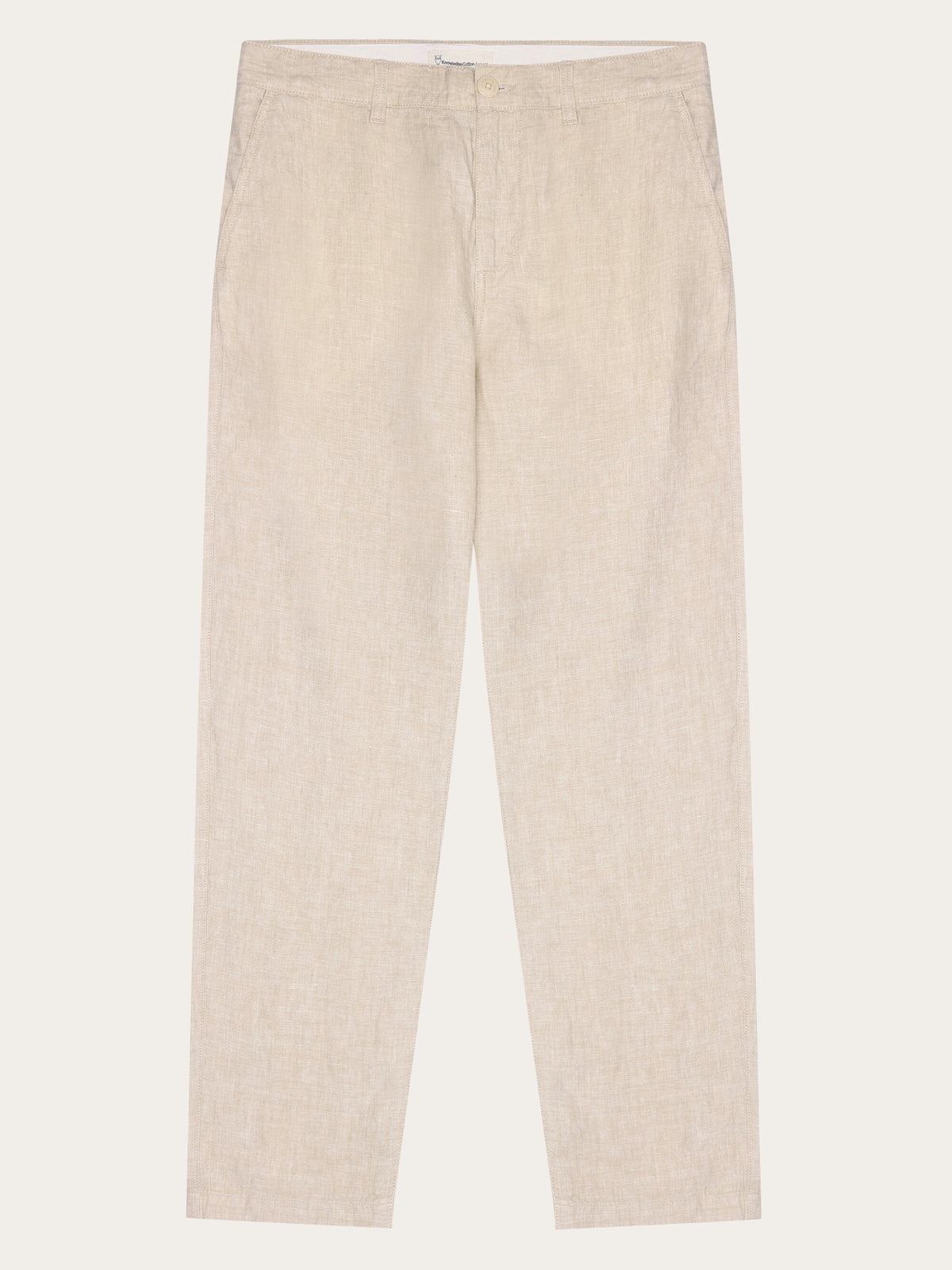 Knowledge Cotton Hose aus Leinen beige