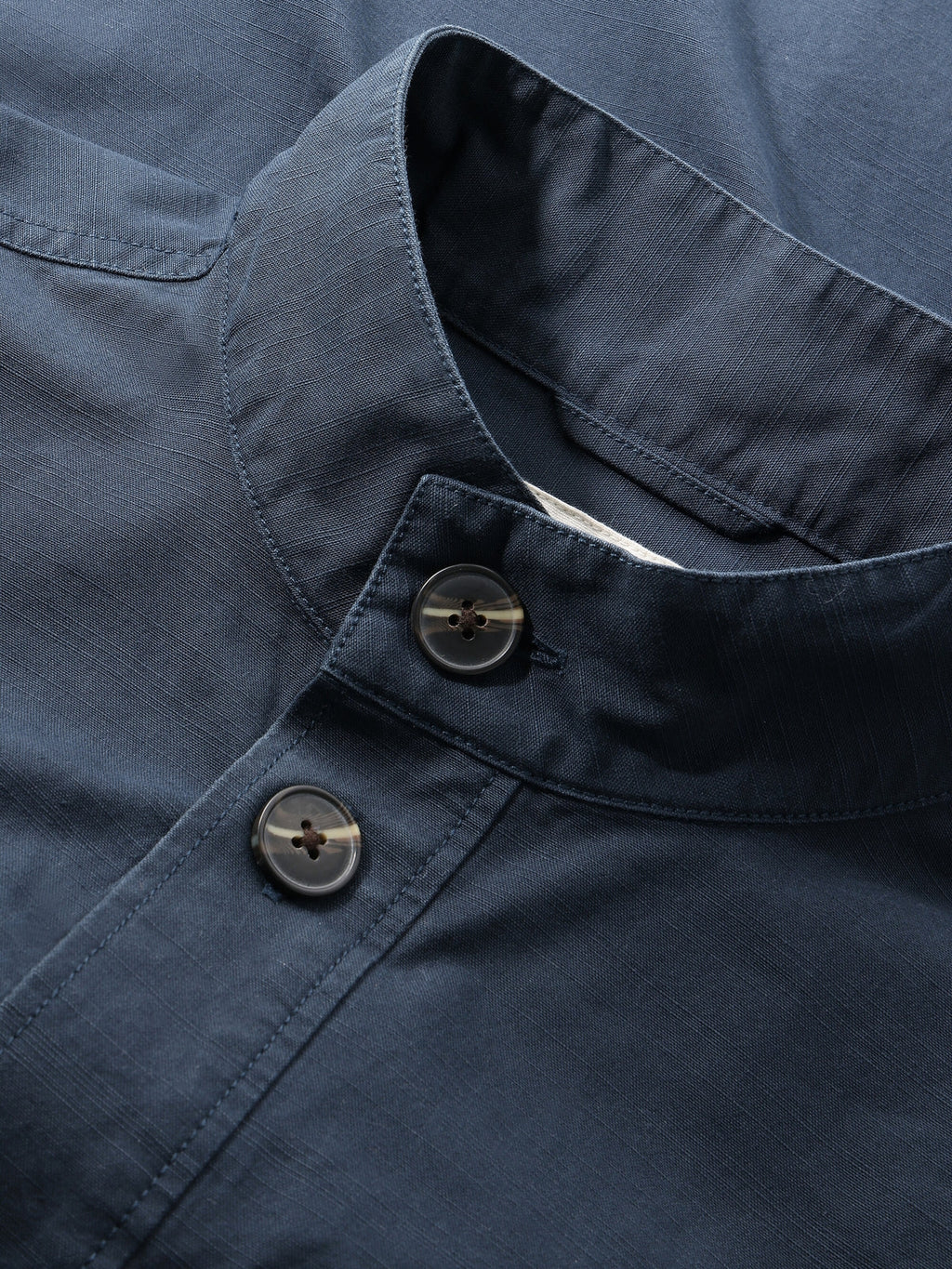 Knowledge Cotton Hemd-Jacke blau