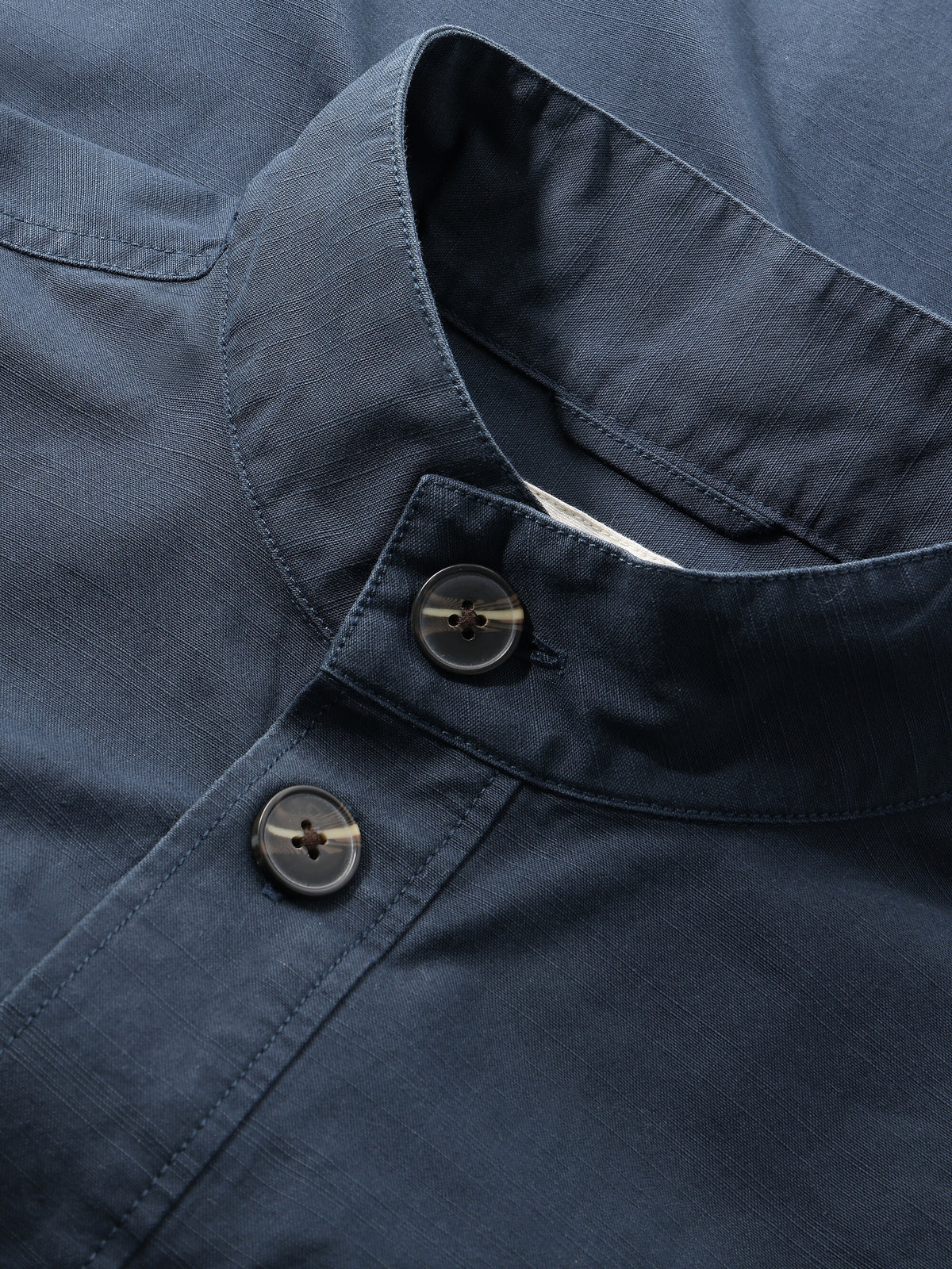 Knowledge Cotton Hemd-Jacke blau