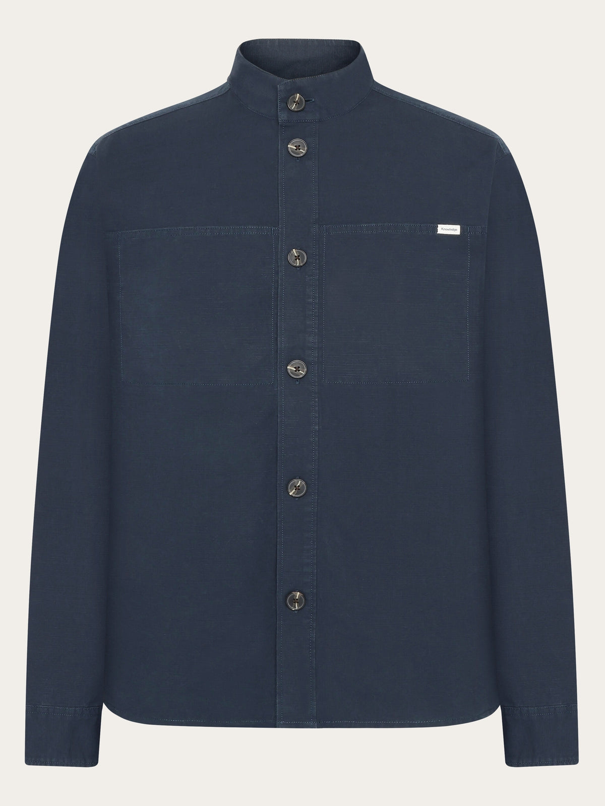 Knowledge Cotton Hemd-Jacke blau