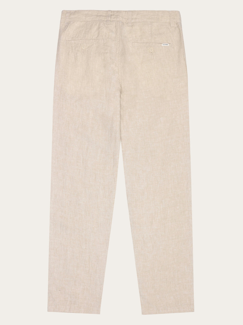 Knowledge Cotton Hose aus Leinen beige