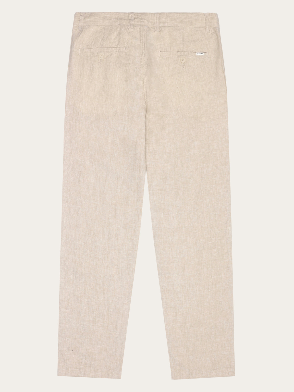 Knowledge Cotton Hose aus Leinen beige