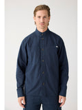 Knowledge Cotton Hemd-Jacke blau