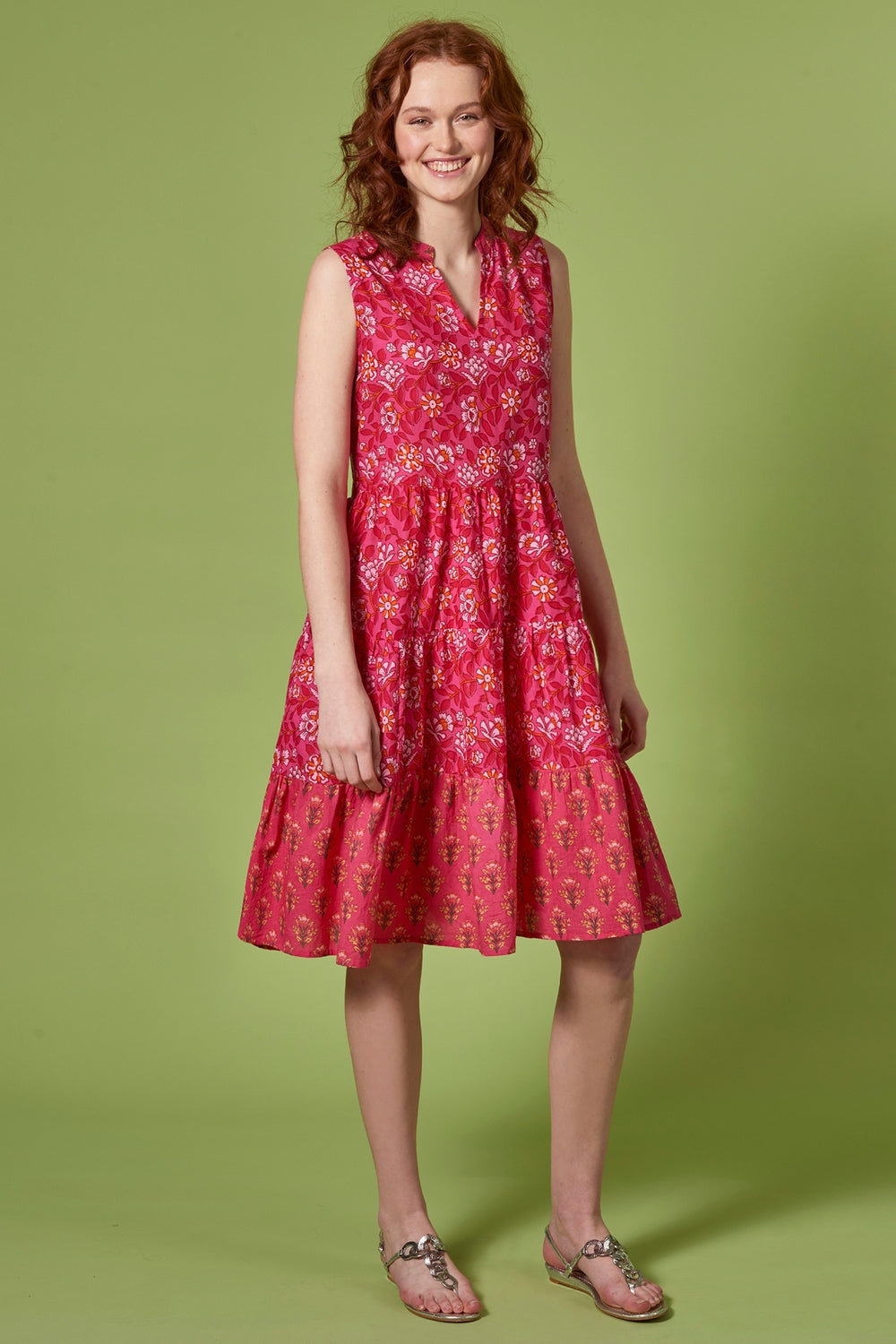 Himalaya Kleid pink/geblümt