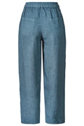 Himalaya Hose aus Leinen blau
