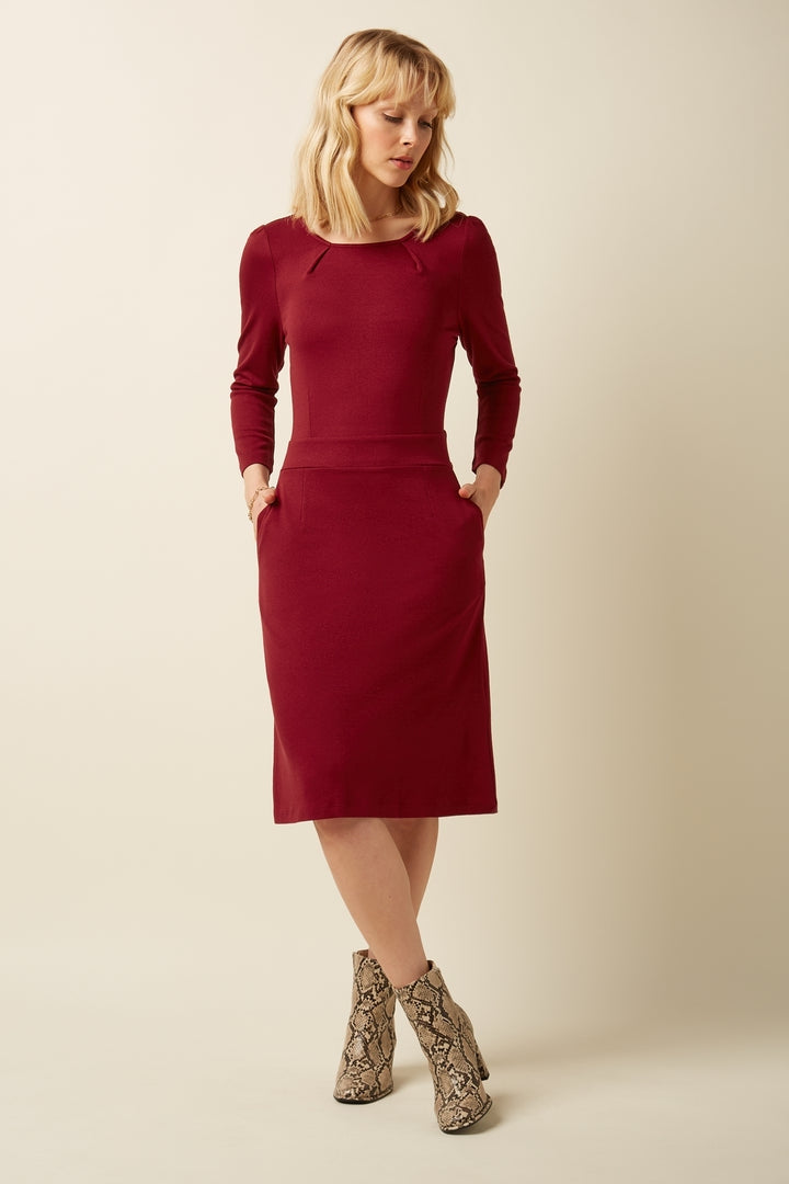King Louie Kleid "Mona"weinrot