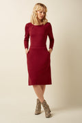 King Louie Kleid "Mona"weinrot