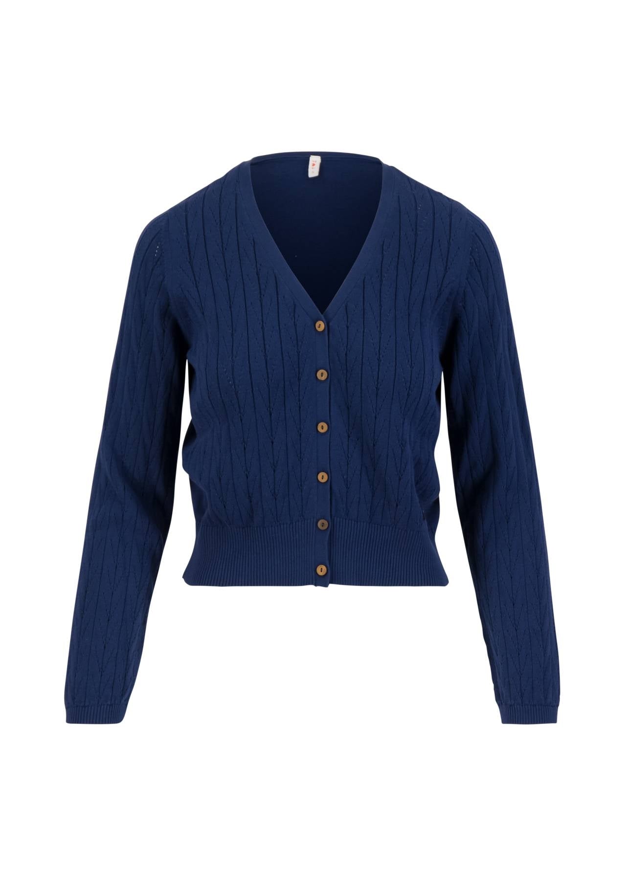 Blutsgeschwister Strickjacke "Save the World" blau