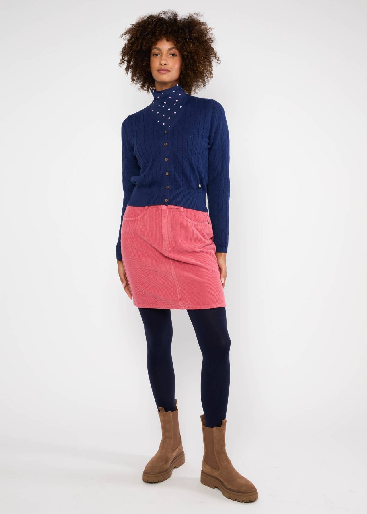Blutsgeschwister Strickjacke "Save the World" blau