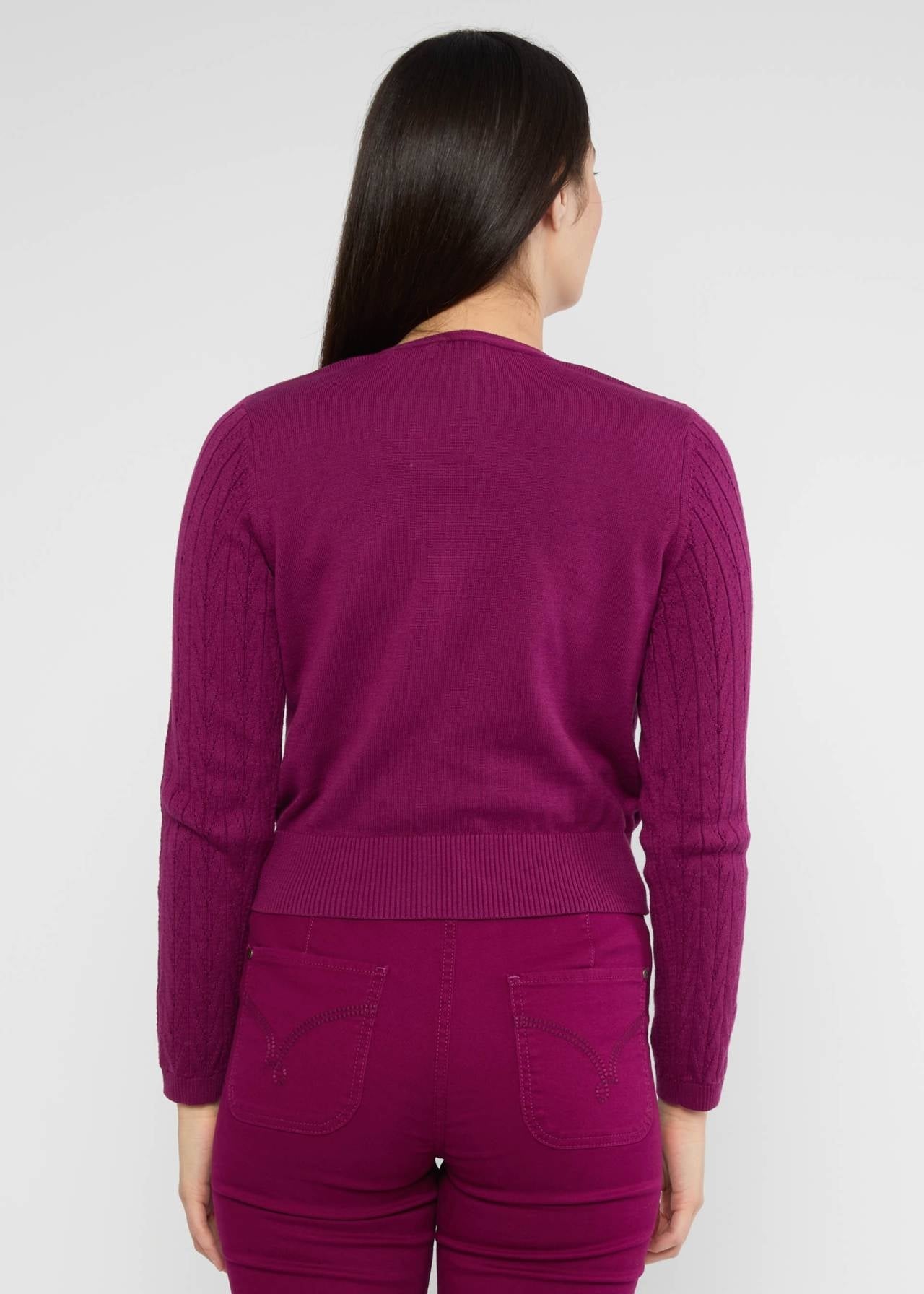 Blutsgeschwister Strickjacke "Save the World" beere