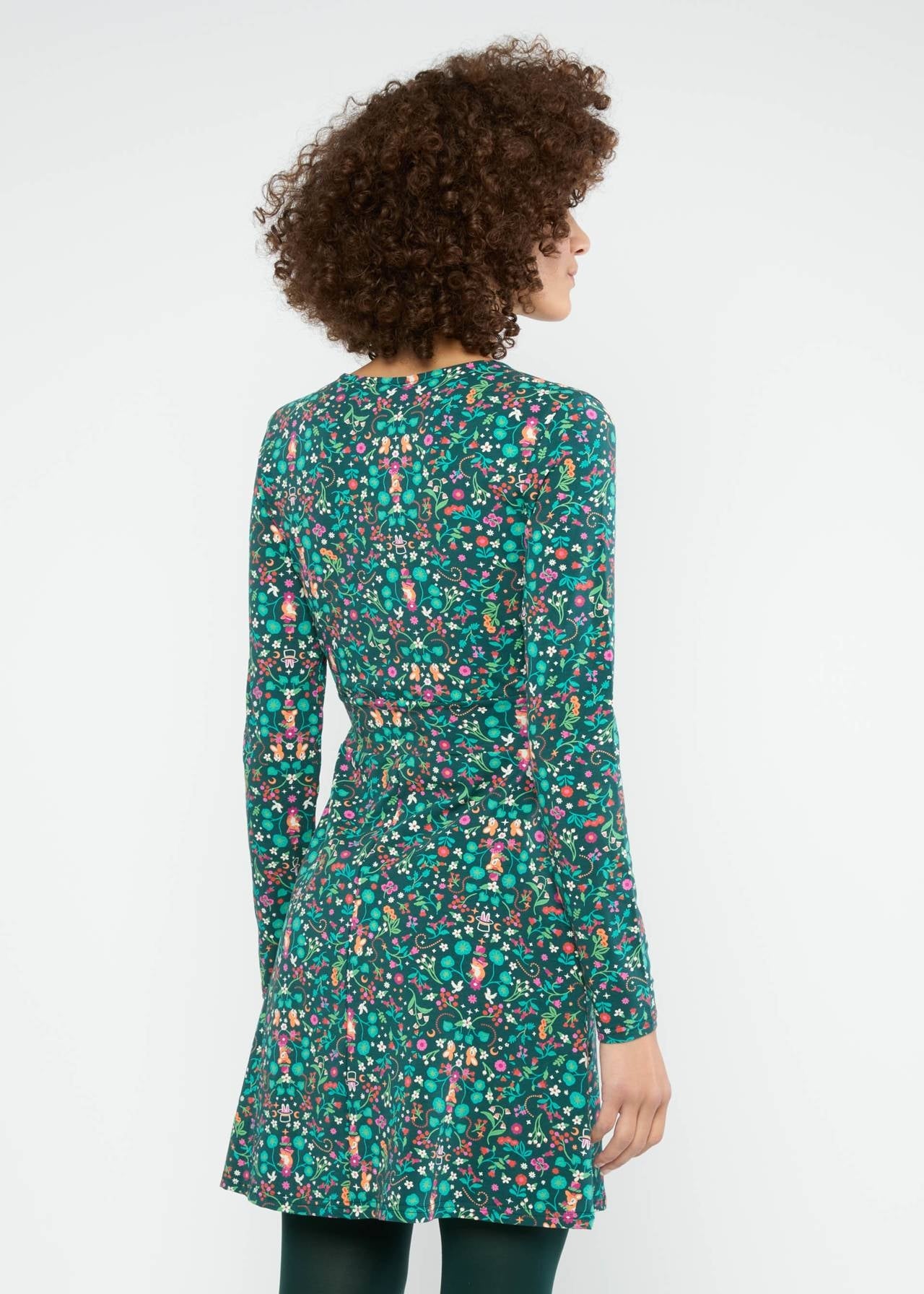 Blutsgeschwister Kleid "Hootchy Kootchy Petite" grün/gemustert