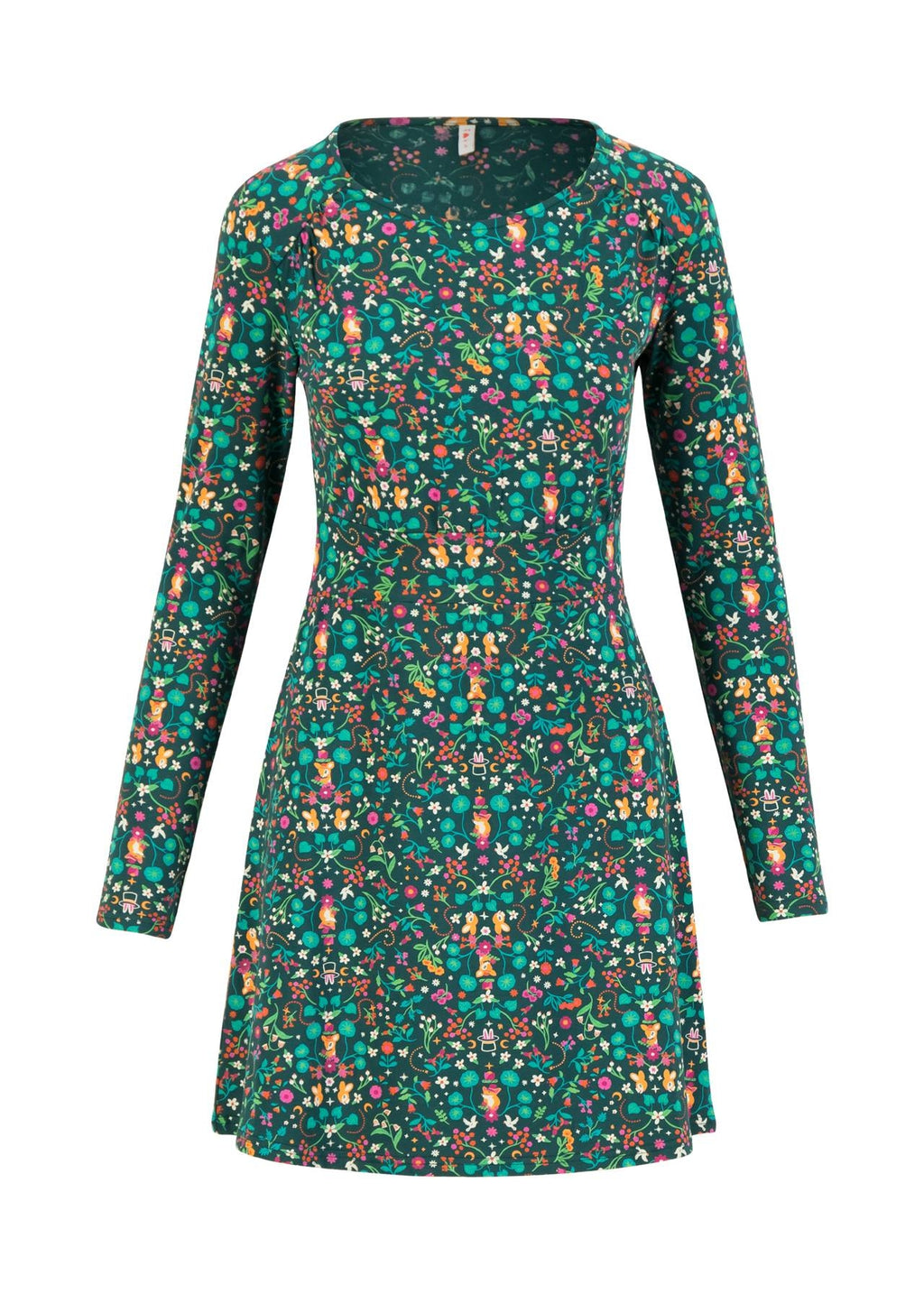 Blutsgeschwister Kleid "Hootchy Kootchy Petite" grün/gemustert
