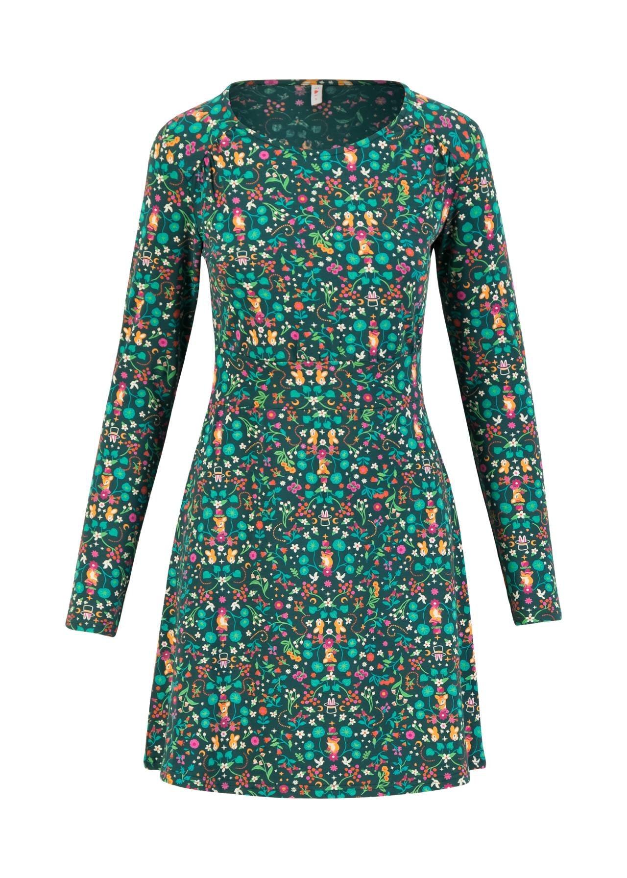 Blutsgeschwister Kleid "Hootchy Kootchy Petite" grün/gemustert