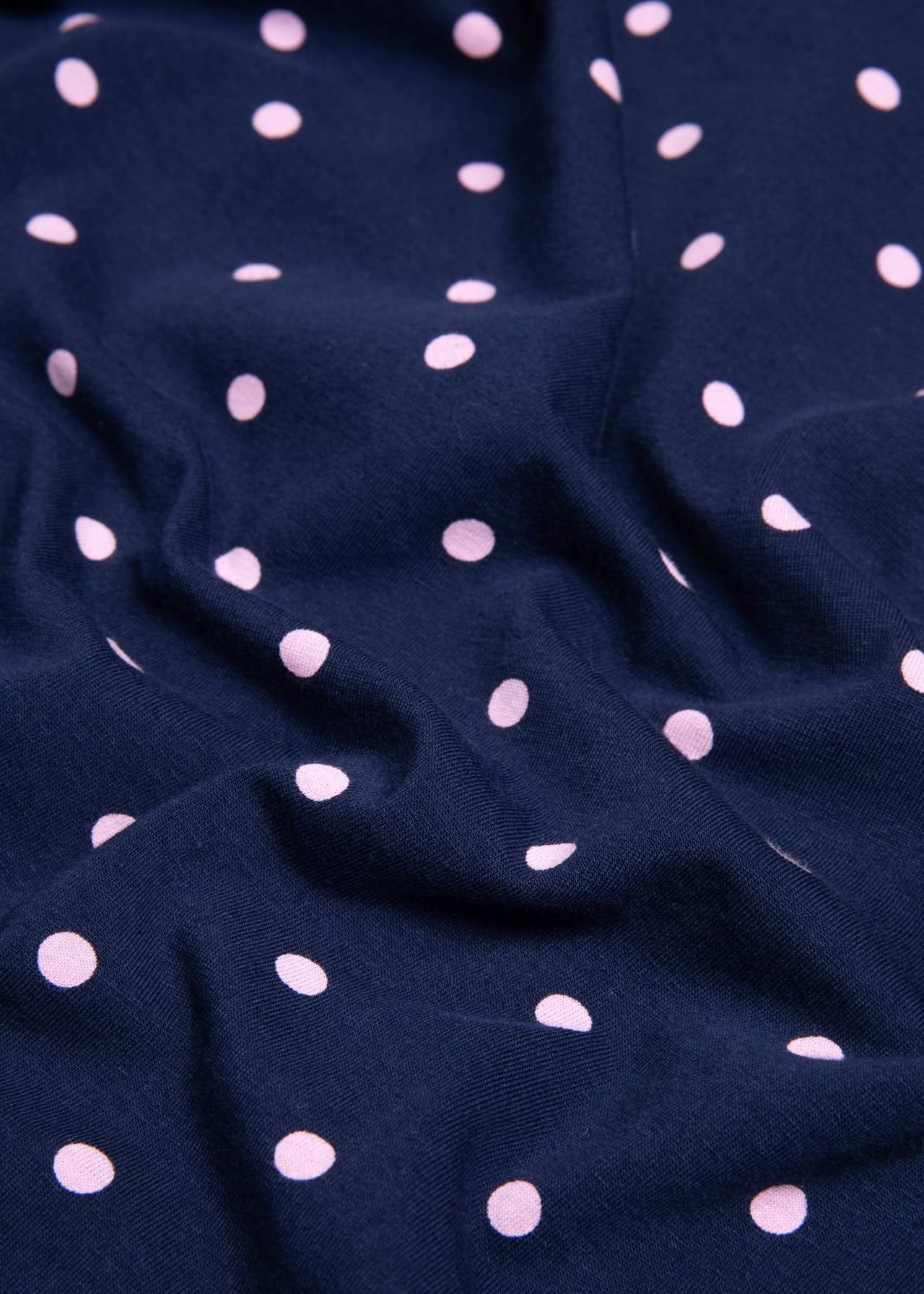 Blutsgeschwister Kleid "Hot Knot" blau/rosa gepunktet
