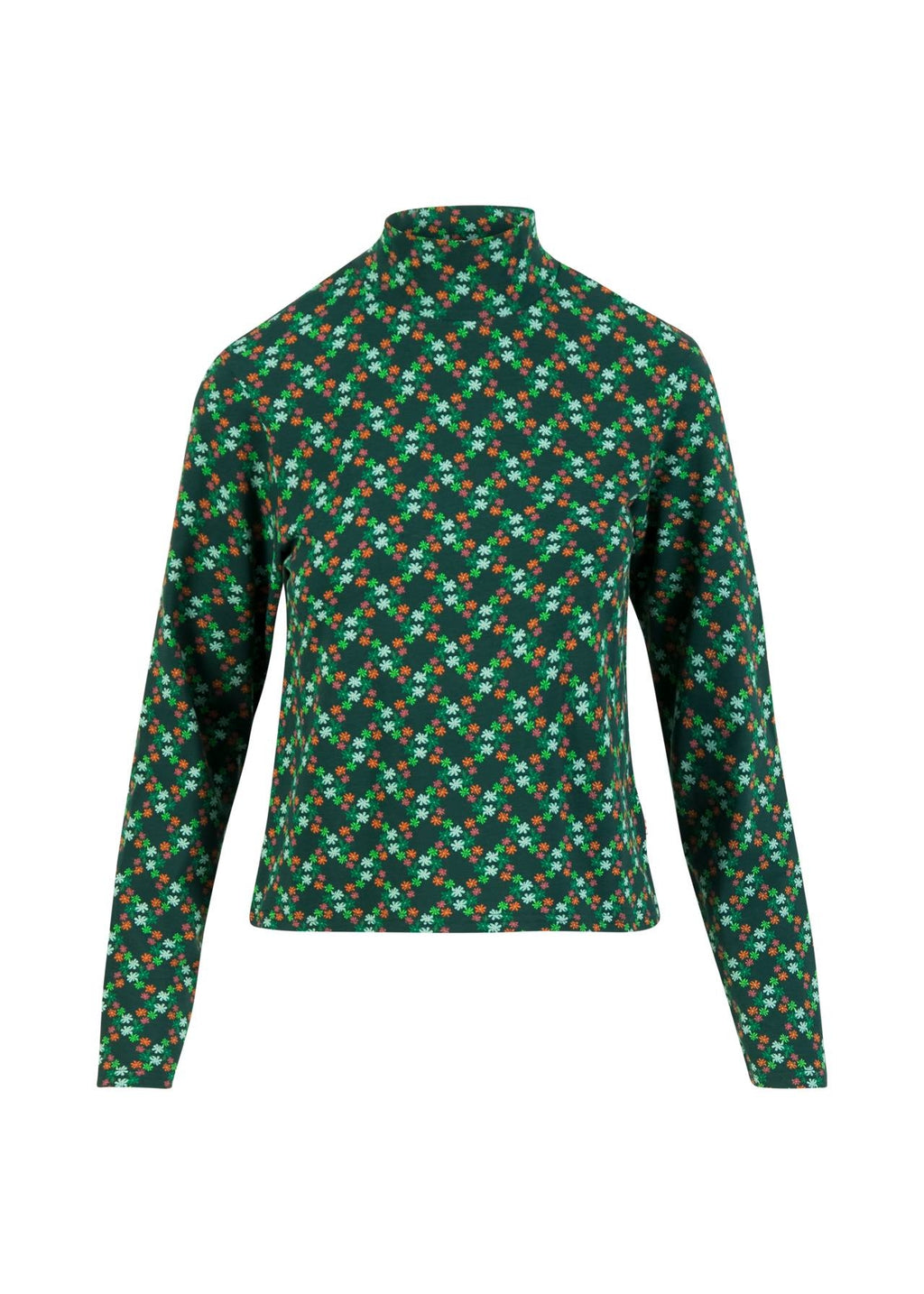 Blutsgeschwister Shirt "The Ease of Relase" grün/geblümt