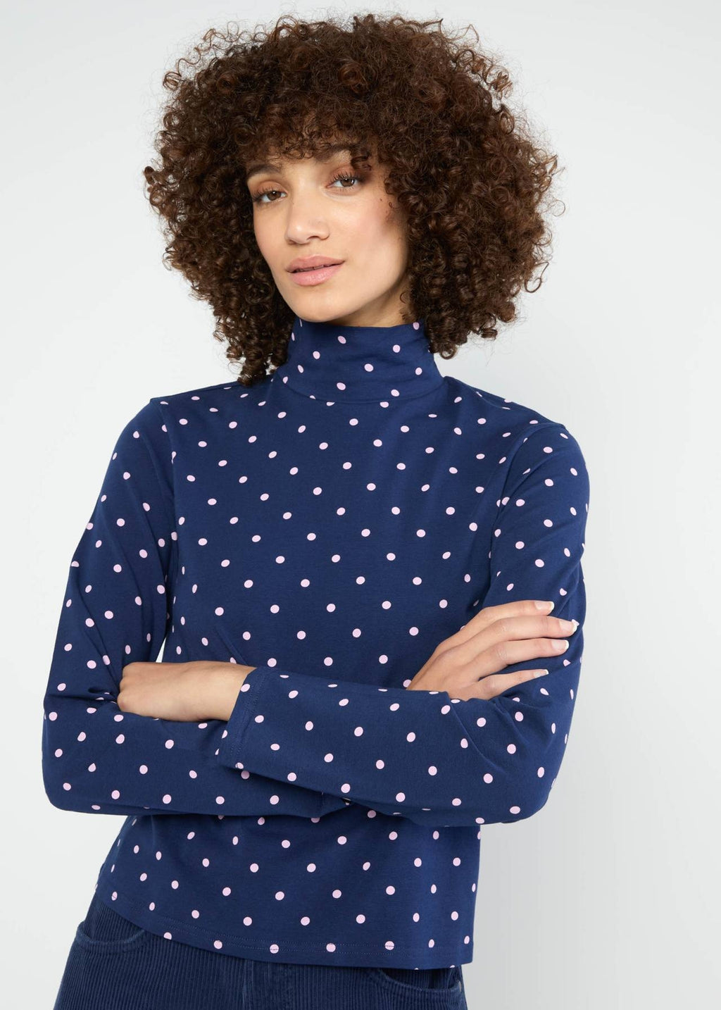 Blutsgeschwister Shirt "The Ease of Relase" blau/rosa gepunktet