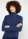 Blutsgeschwister Shirt "The Ease of Relase" blau/rosa gepunktet