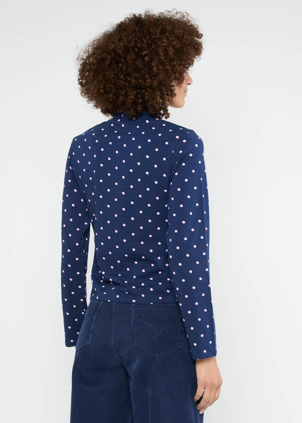 Blutsgeschwister Shirt "The Ease of Relase" blau/rosa gepunktet