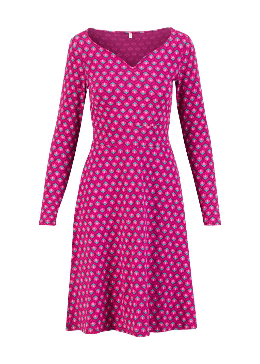 Blutsgeschwister Kleid "Froggy Queen" pink gemustert