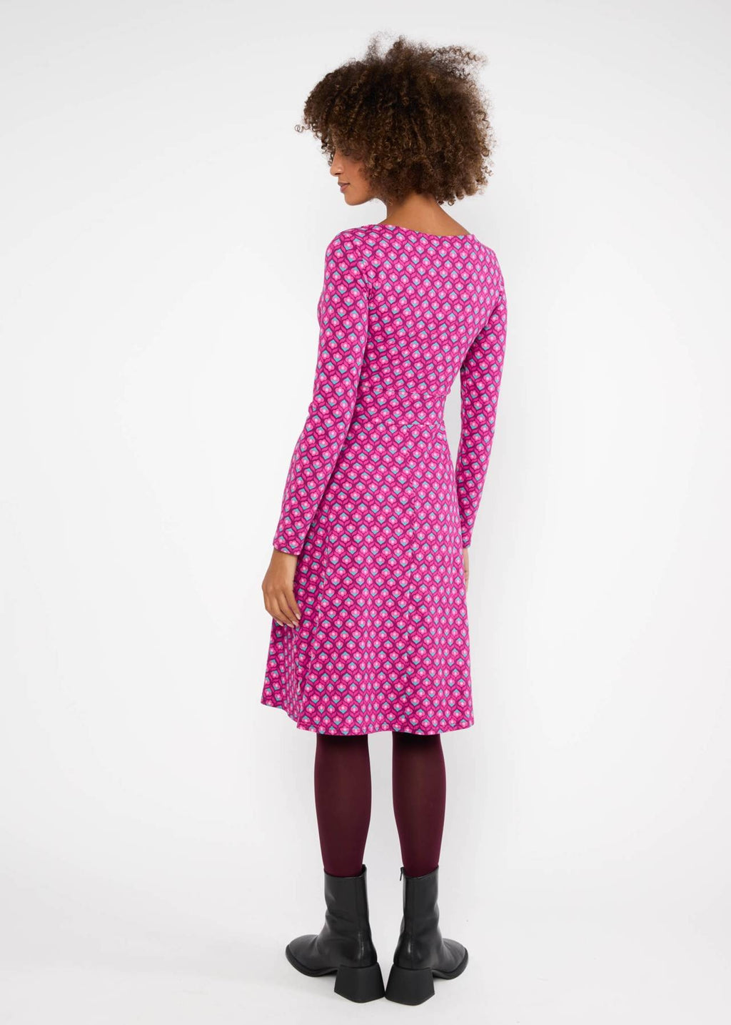 Blutsgeschwister Kleid "Froggy Queen" pink gemustert