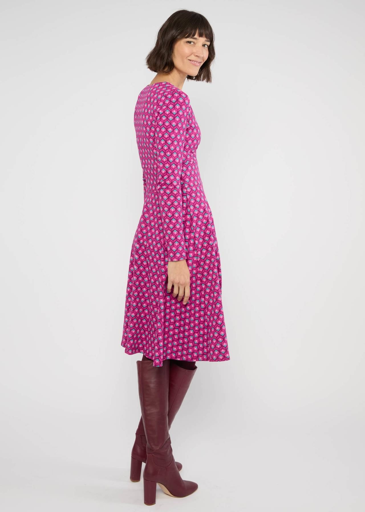 Blutsgeschwister Kleid "Shalala Tralala" pink/gemustert