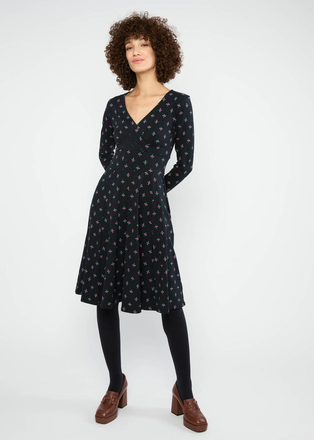 Blutsgeschwister Kleid "Shalala Tralala" schwarz/gemustert