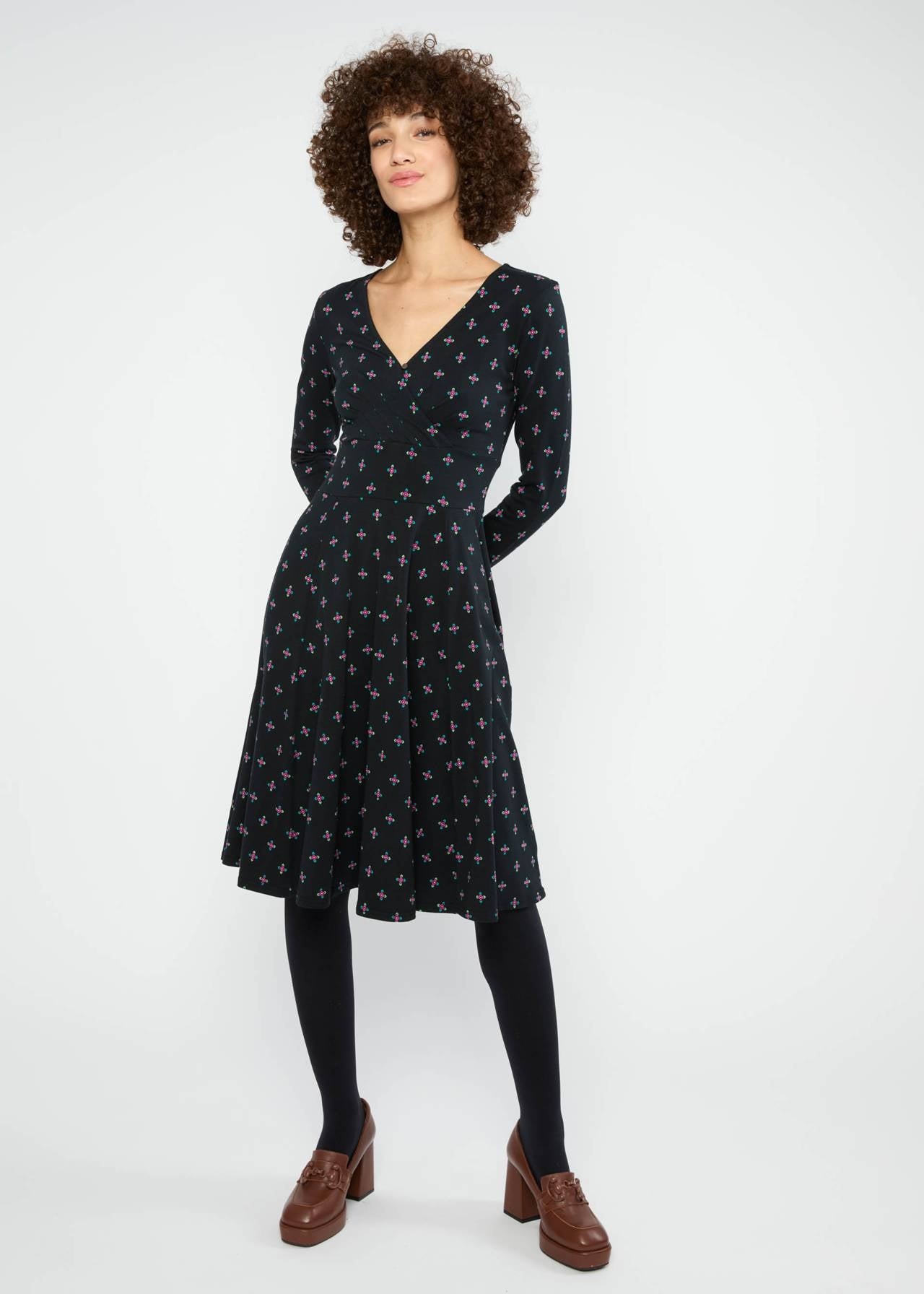 Blutsgeschwister Kleid "Shalala Tralala" schwarz/gemustert