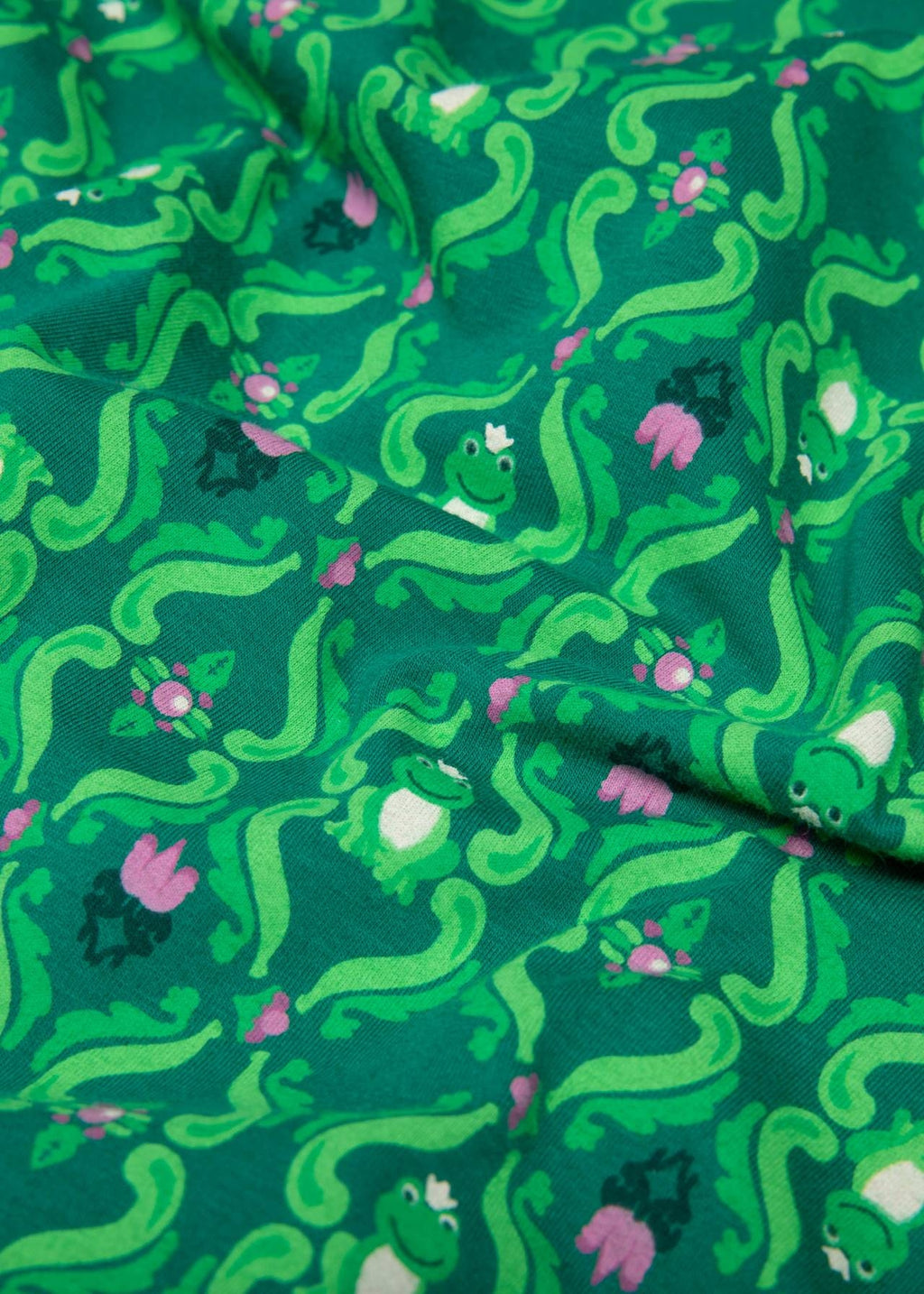 Blutsgeschwister Kleid "Froggy Queen" grün/gemustert Frosch