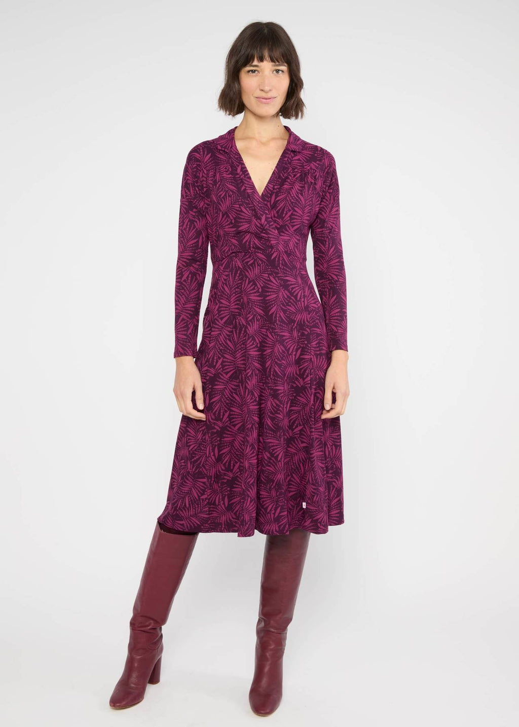 Blutsgeschwister Kleid "Hedoiste Libre" beere/gemustert