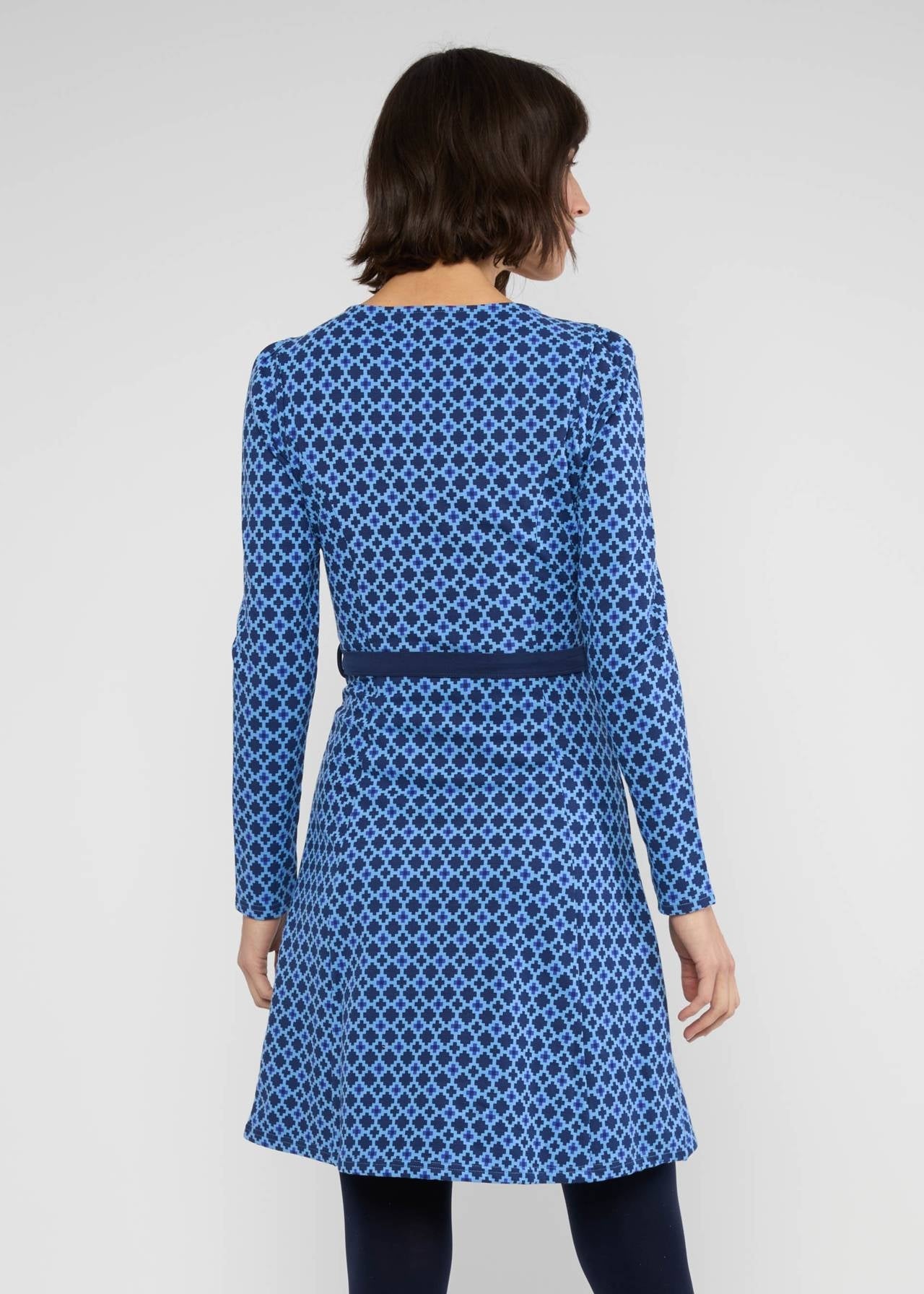Blutsgeschwister Kleid "Très Charmeuse" blau/gemustert
