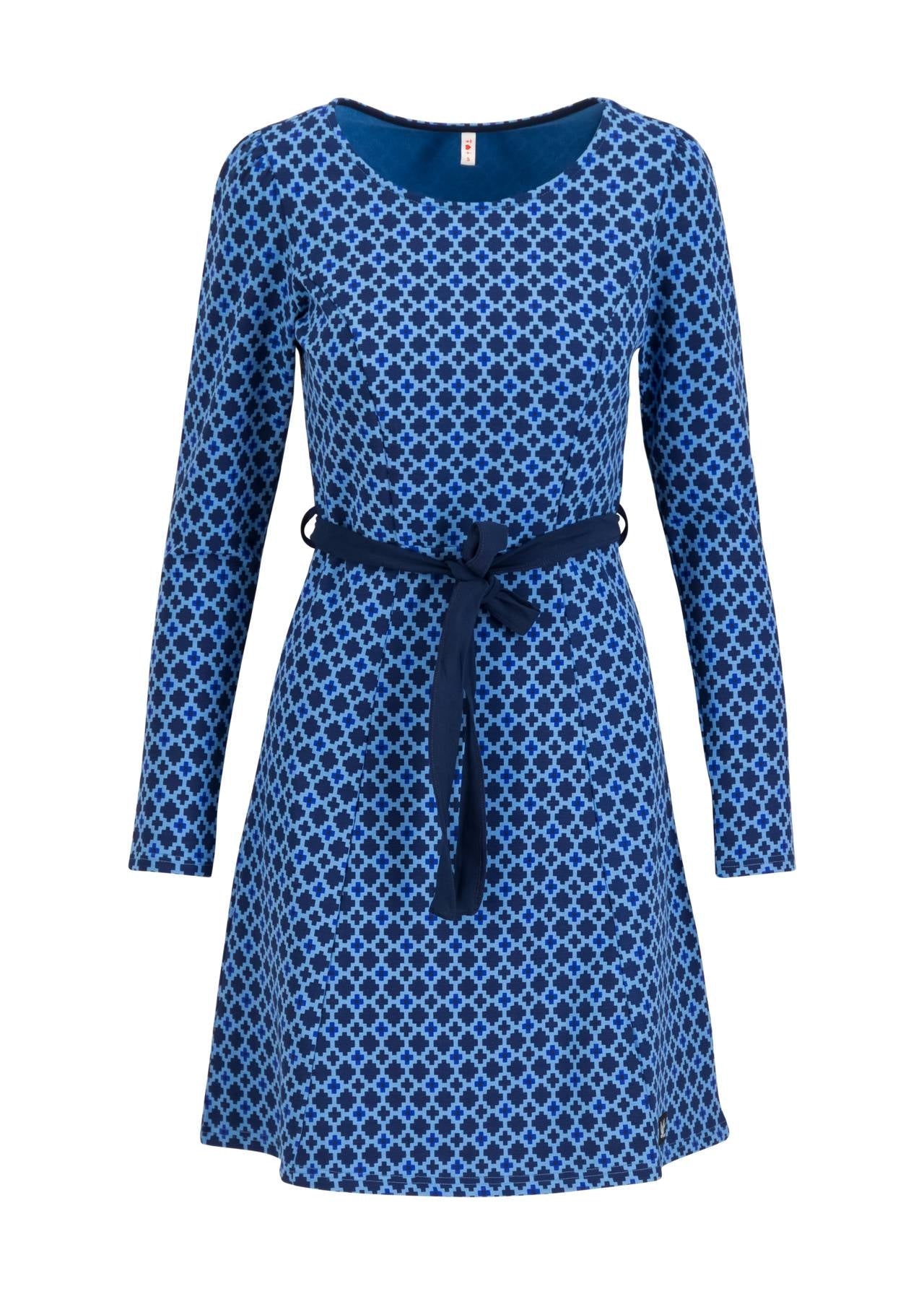 Blutsgeschwister Kleid "Très Charmeuse" blau/gemustert